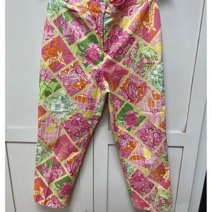 LILLY PULITZER Floral Pants Size 10 EUC